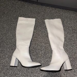Elegant White Over the Knee Boots